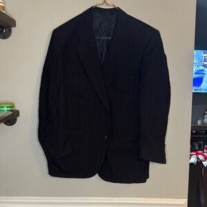 Burberry Black Pinstripe Men's Blazer